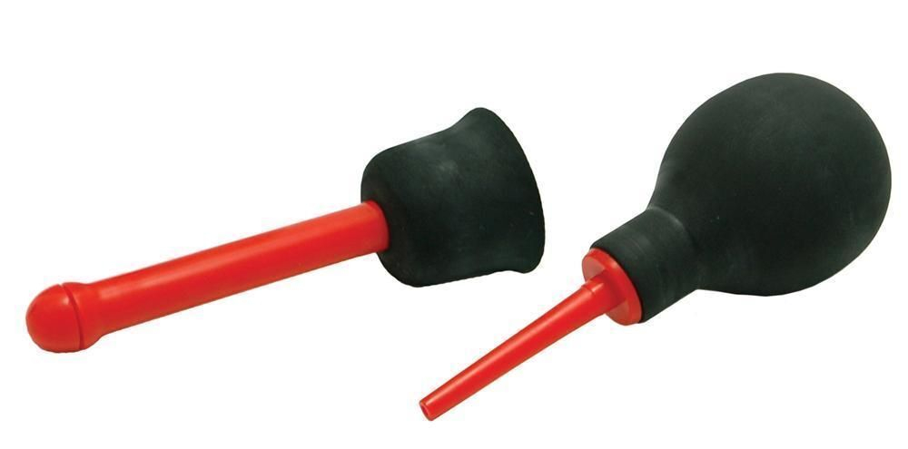 Анальный душ RECTAL SYRINGE SMALL ANAL SHOWER (Цвет: черный с красным)