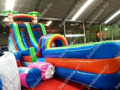 Батут-горка "Райский остров" 8*4*5.5 м