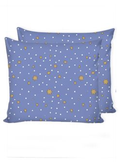 Наволочка комплект 2шт Сказка "Зимние звезды" 70х70 см, перкаль