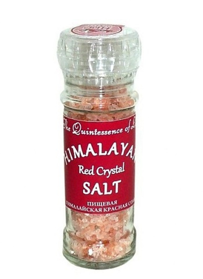 Соль пищевая гималайская красная в мельнице Himalayan Salt, крупный помол, 120 г