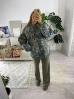 Куртка-бомбер (цвет сине-зеленый)