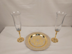 Набор фужеров с блюдом на 2 персоны (Златоуст)