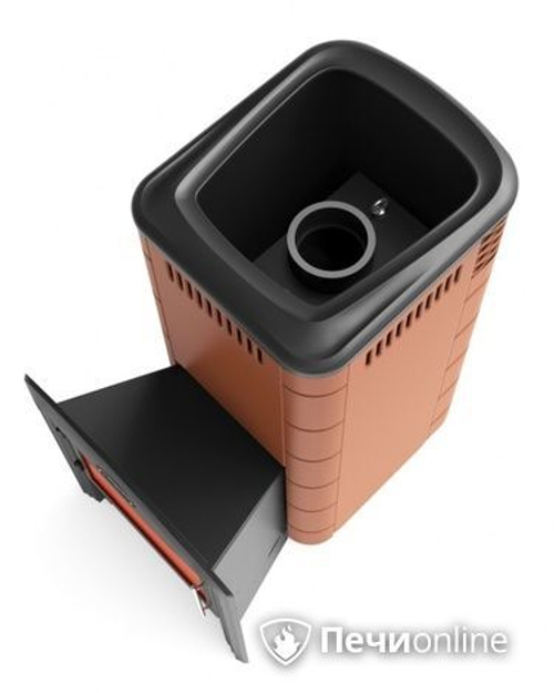 Дровяная печь-каменка TMF Каронада XXL Heavy Metal Витра терракота