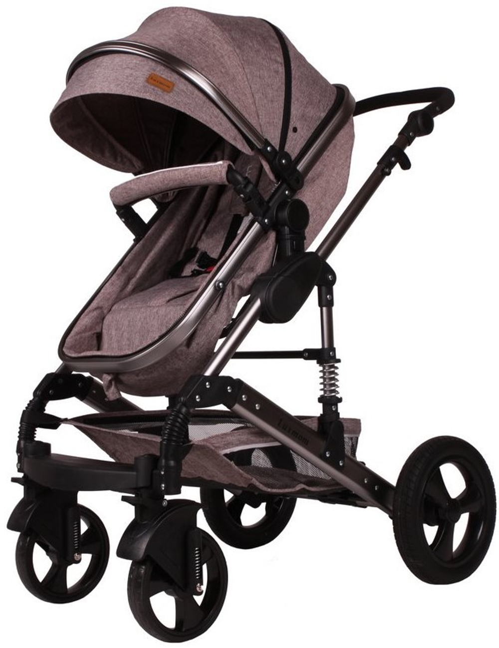 Детская коляска 3в1 LUXMOM 555 Коричневый текстиль