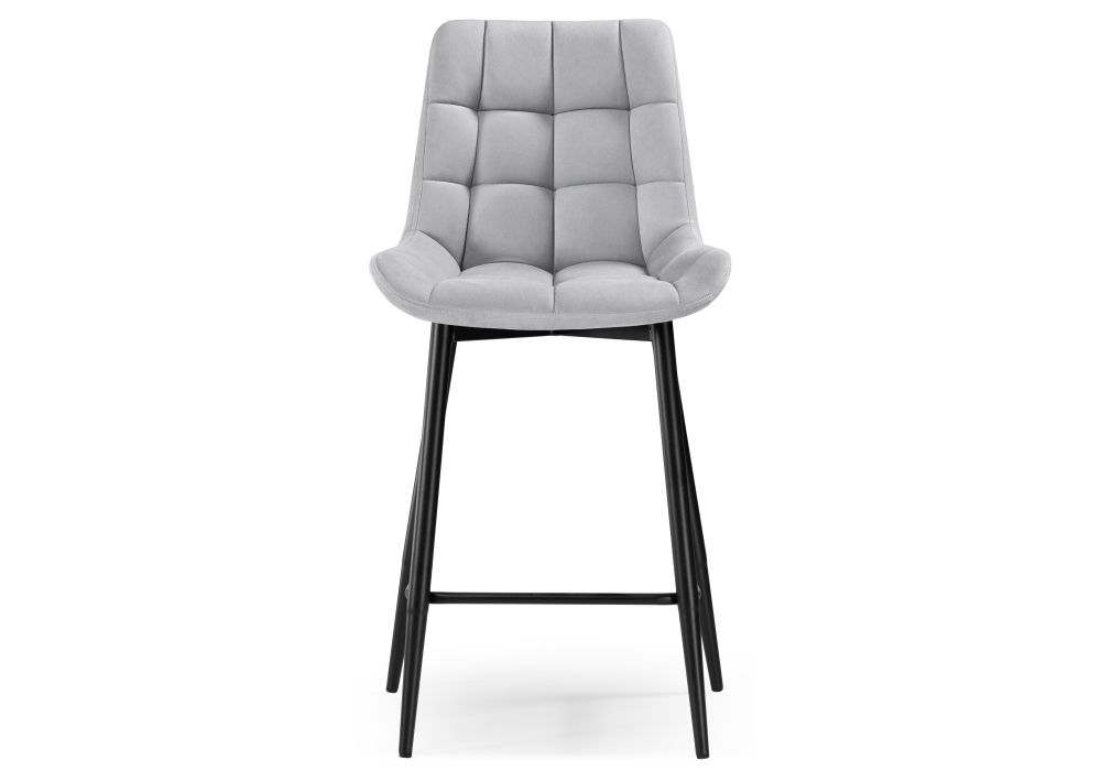 Полубарный стул Алст светло-серый / черный