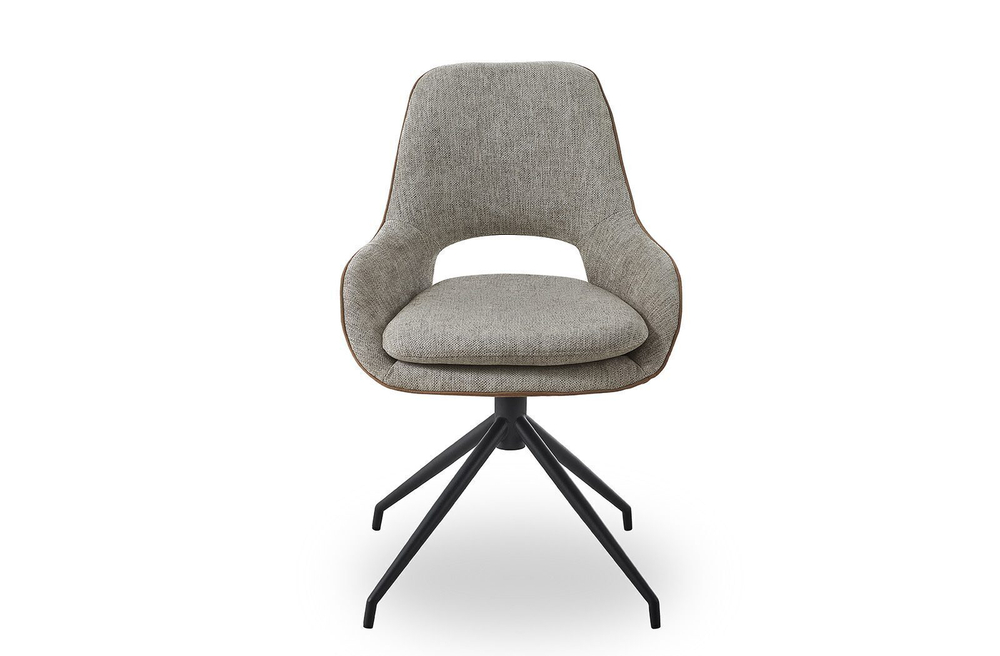 Стул DC-2012-1 бежевый/коричневый вращающийся