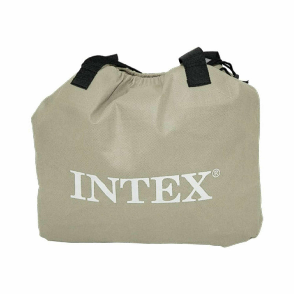 INTEX Кровать надувная флок Твин, 99х191х42см, с высоким подголовником, встр.электронасос, 64122NP