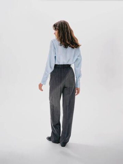 Pressed-crease wool trousers