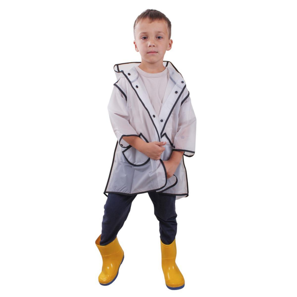 Дождевик с капюшоном, розовый, размер S