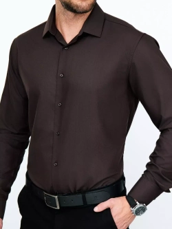 Рубашка классическая с длинным рукавом приталенная