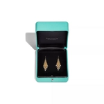 Серьги из жёлтого золота 18k с жемчугом, Tiffany 💠mesh