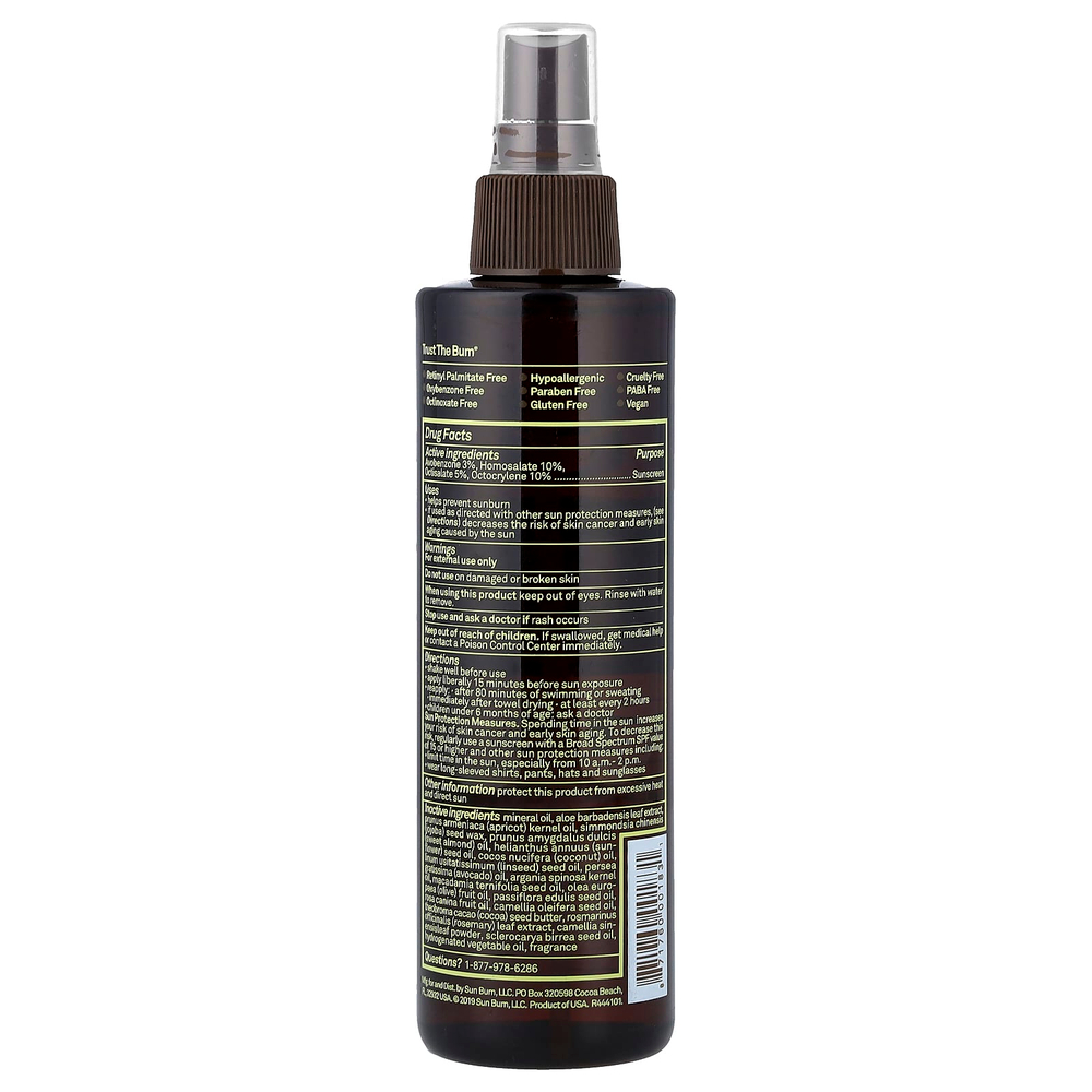 Sun Bum, премиальное масло для загара от солнца, SPF 15, для всех типов кожи, 250 мл (8,5 жидк. унции)