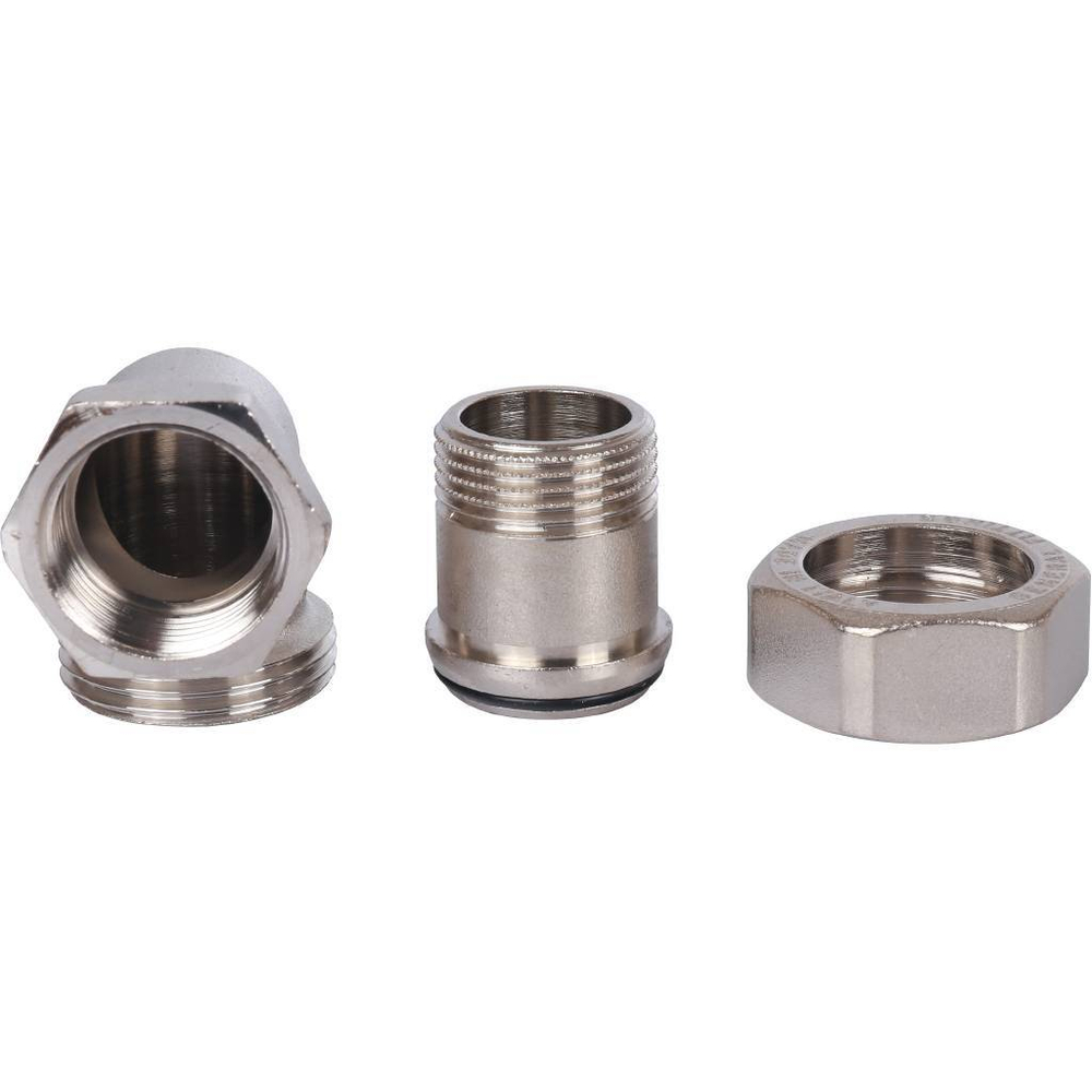 Американка STOUT никелированная угловая 3/4" ВР/НР O-Ring уплотнение