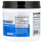 EVLution Nutrition, Creatine5000®, без добавок, 500 г (17,64 унции)