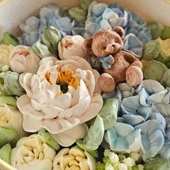 Зефир в шляпной коробке «Мишка» / 25 см