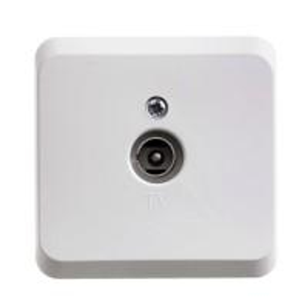 Розетка ТВ накладная Schneider Electric Этюд цвет белый