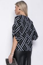 Джемпер Дэрби (черный/ромбы) Б12445-10 LT Collection