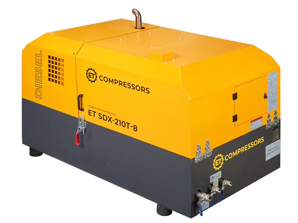 Дизельный винтовой компрессор SDX 210S-8 на раме