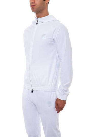 Мужская теннисная кофта Hydrogen Tech FZ Sweatshirt Skull - белый