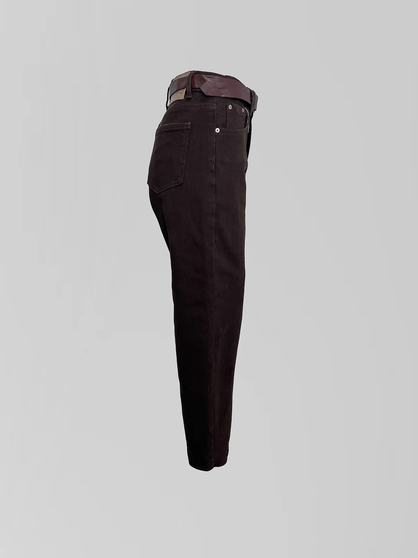 Джинсы LTBI 1511 однотонные момы с ремешком в комплекте