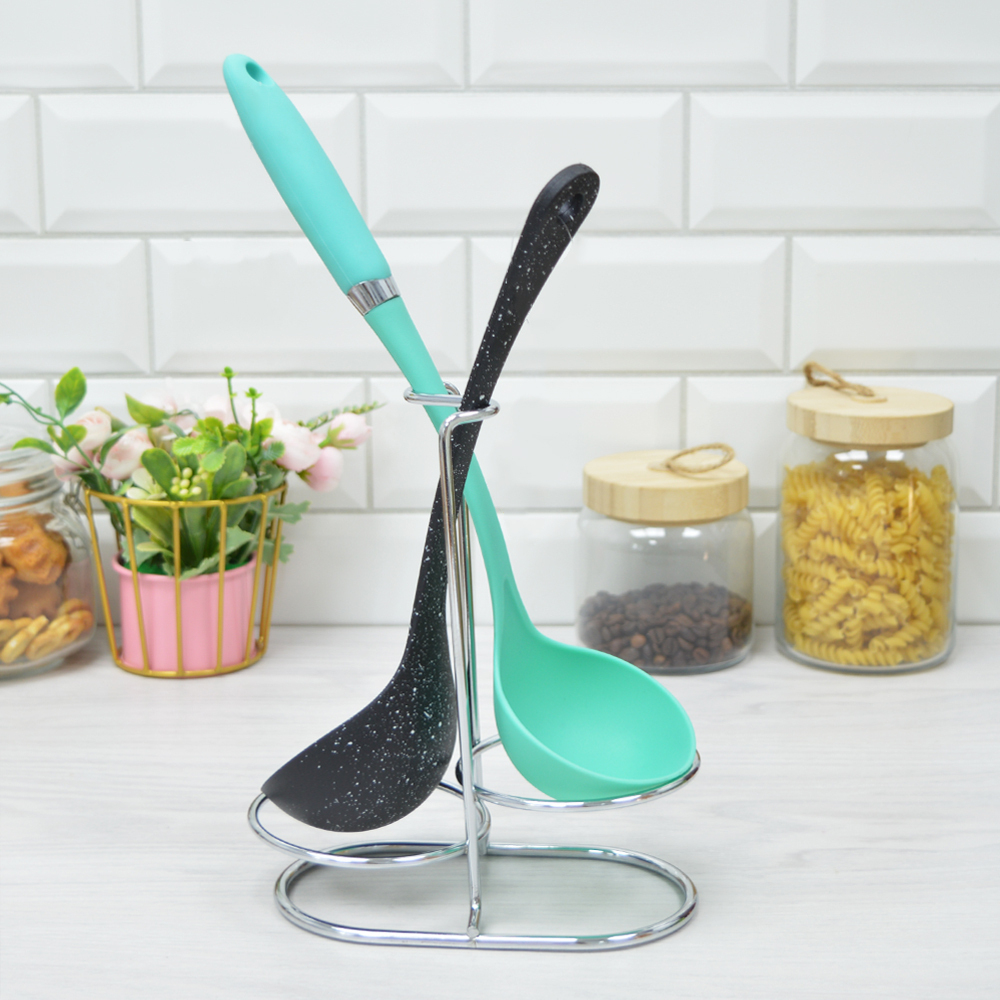 Подставка для половника двойная нерж