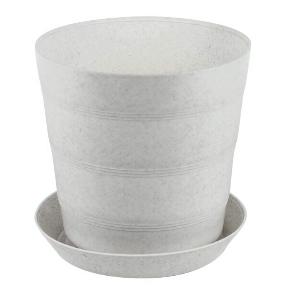 Кашпо "Классик" с поддоном 4,4 л (цвет мраморный)