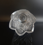 Хрустальная ваза "Тюльпан" СССР с рельефным декором, алмазная ручная огранка, 16.5 см, ЛЗХС 1960-1980 гг.