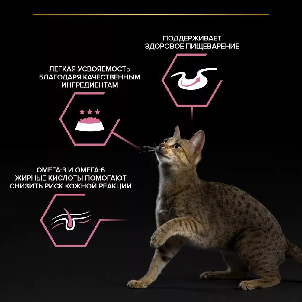 Влажный корм Pro Plan Delicate Digestion для кошек для чувствительного пищеварения с индейкой в соусе, с ягненком в соусе 85 г х 10 шт.