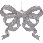 Украшение новогоднее «Бант» 24*22 см, Серебро