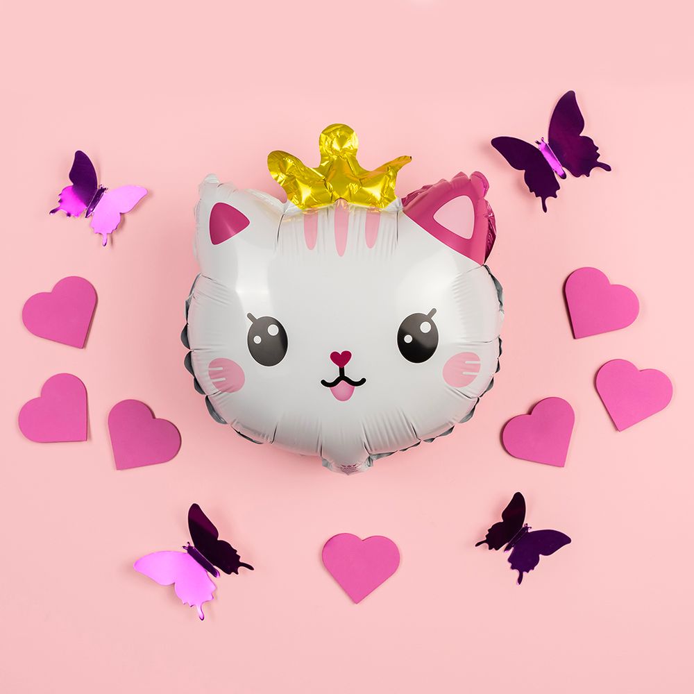 Шар с клапаном (13''/33 см) Мини-фигура, Котенок Принцесса, 1 шт.