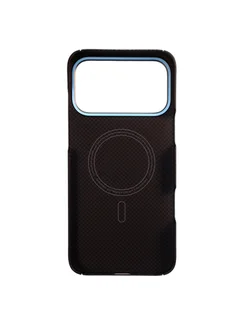 Карбоновый чехол для IPhone 17 Pro MAX with MagSafe черный квадрат (Black)