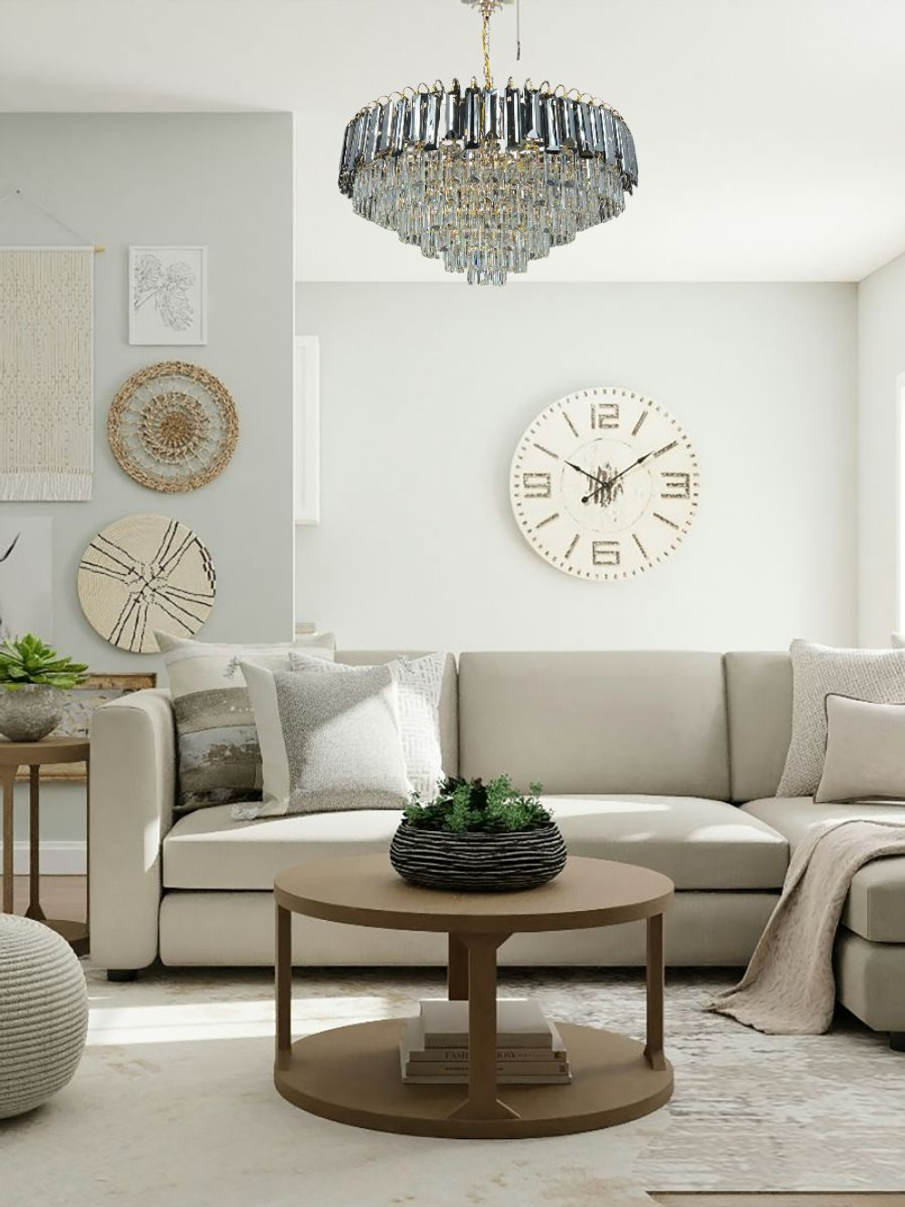 Люстра подвесная Lanbos, 18 ламп Е14, до 720 Вт, до 45 кв м, золото