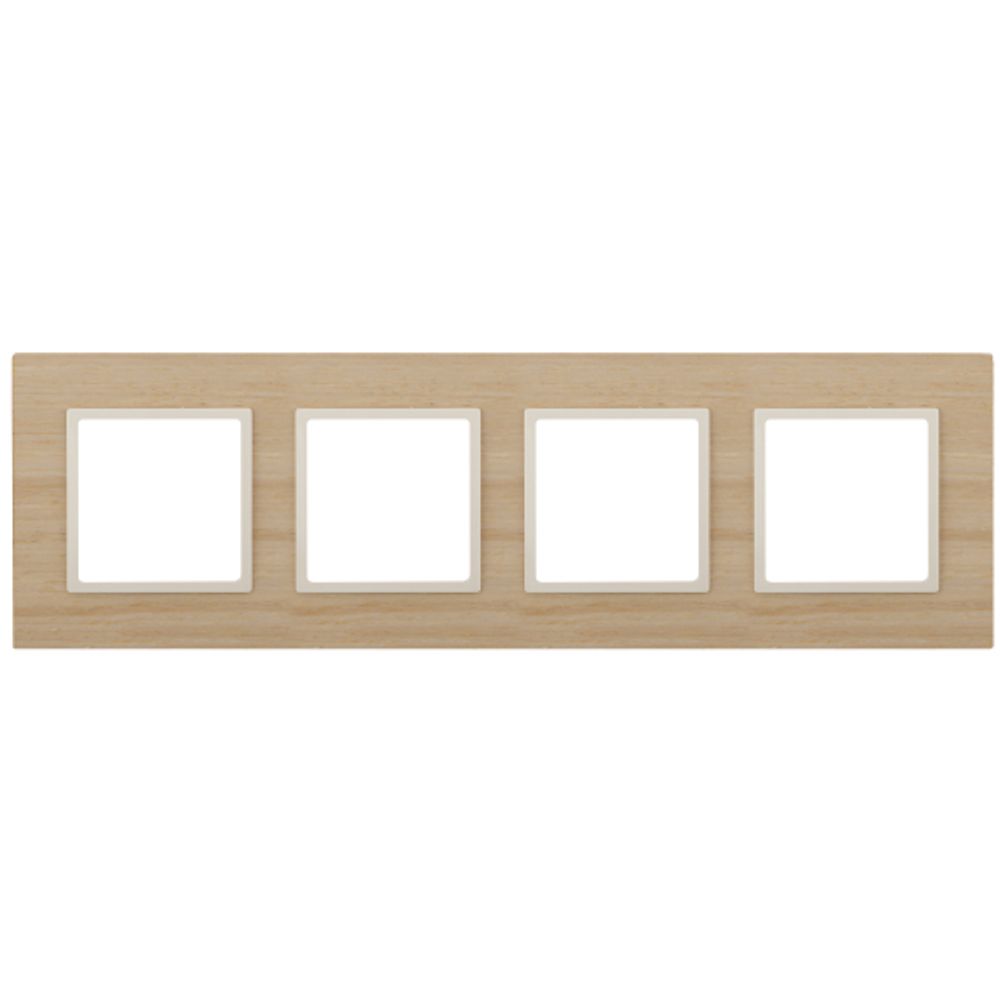 14-5304-11 ЭРА Рамка на 4 поста, дерево, Эра Elegance, клён+сл.кость