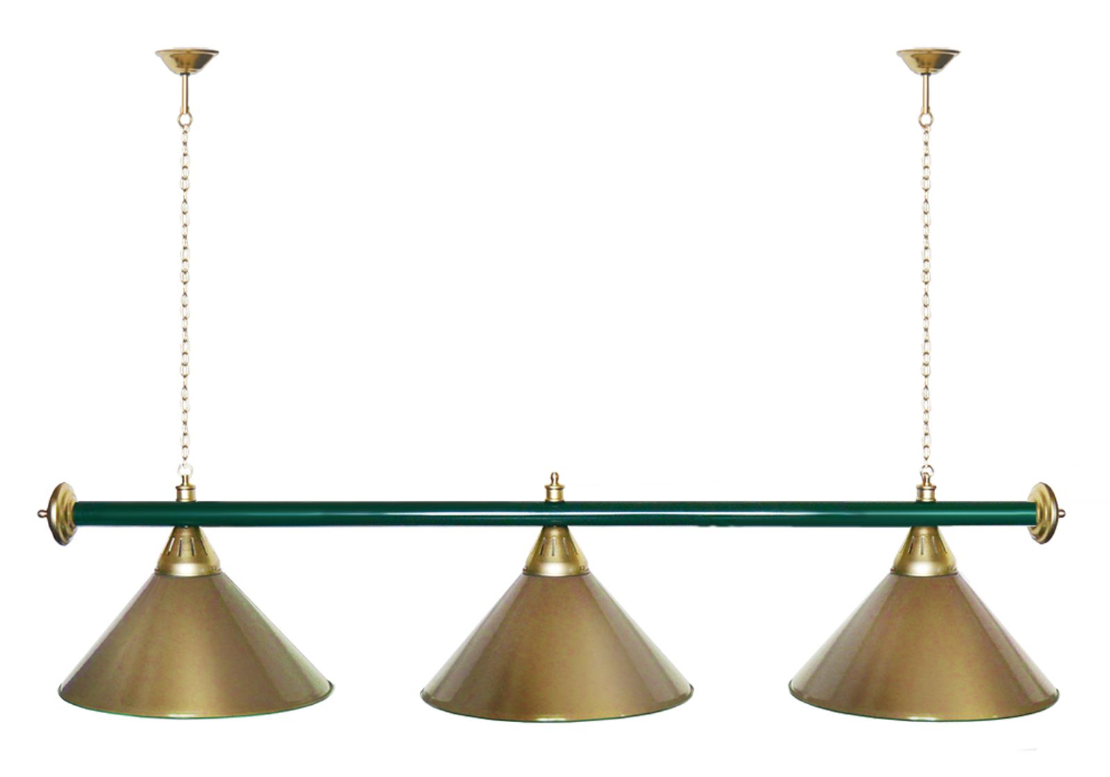 Лампа STARTBILLIARDS 3 пл. (плафоны зеленые,штанга зеленая,фурнитура золото) фото №33