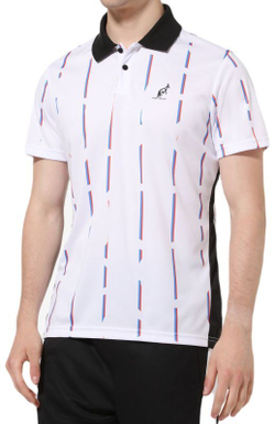 Мужское теннисное поло Australian Ace Polo Shirt With Stripes - bianco