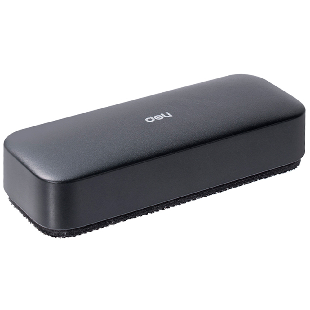 Губка магнитная для маркерных досок Deli 110 x 50 х 40 мм., серая