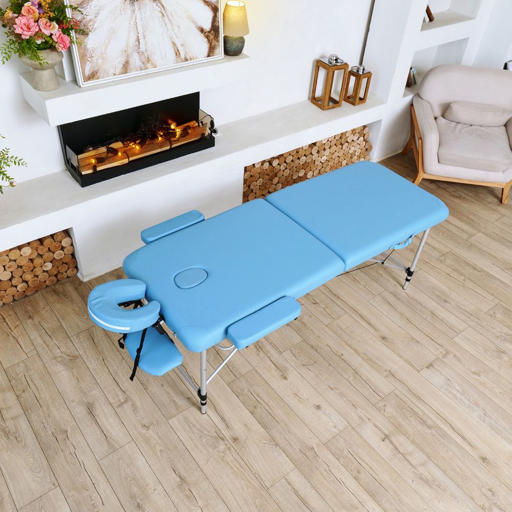 Массажный стол DFC NIRVANA Elegant, 186 x 70 см, голубой