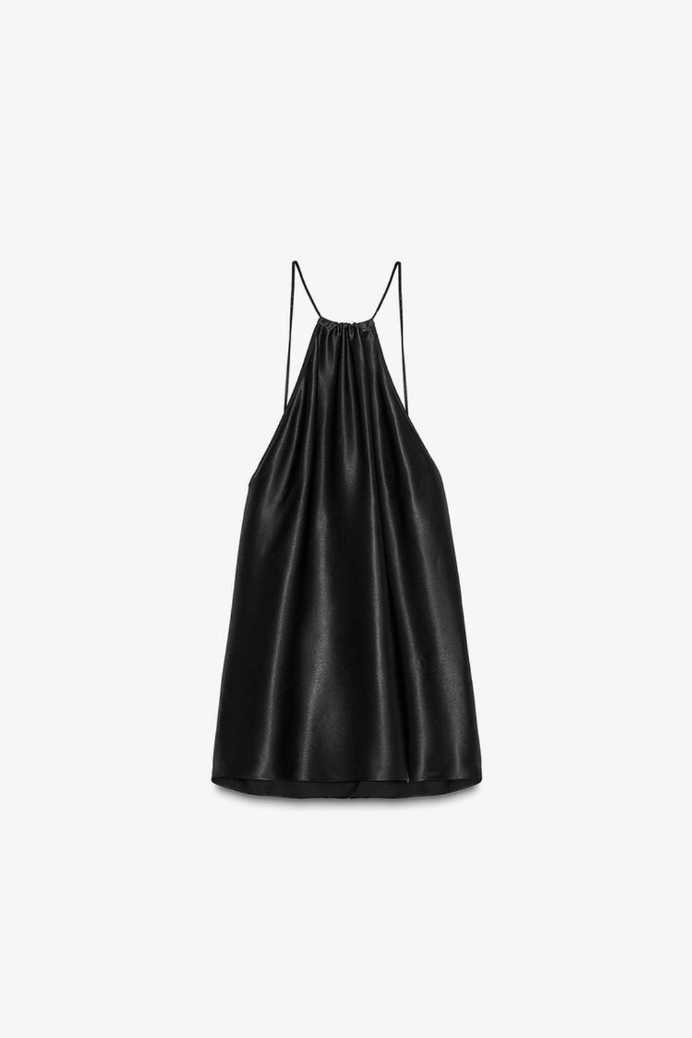 ZARA ТОП-ХАЛТЕР ZW COLLECTION, ЧЕРНЫЙ