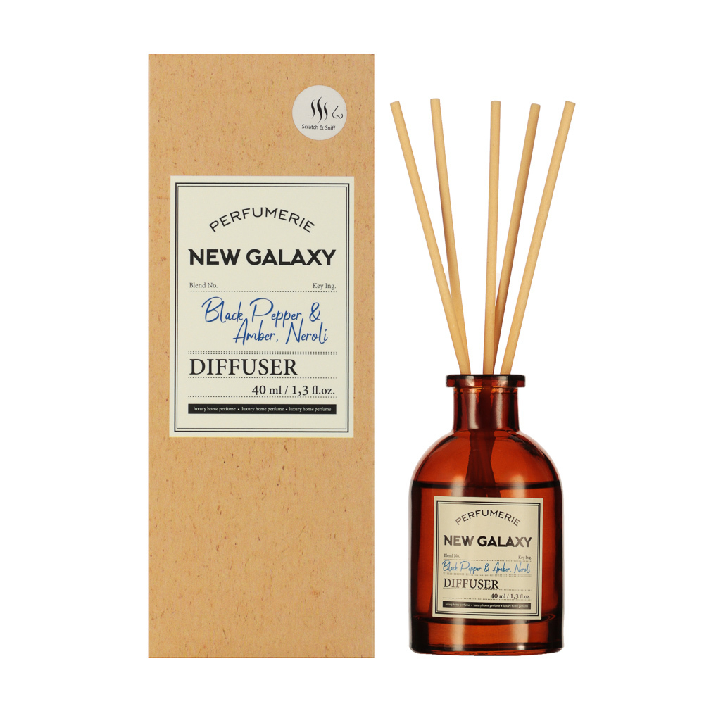NEW GALAXY Диффузор Perfumerie, Black Pepper & Amber, Neroli, 40мл