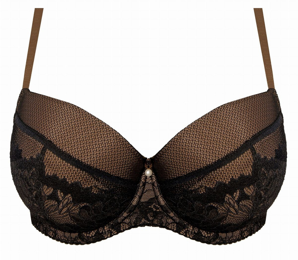 Бюстгальтер на косточках с пуш-ап вкладышами (Размер: 70G) (Цвет: черный)