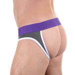 Темно-серые мужские трусы-джоки с брендированным поясом (Размер: S) (Цвет: темно-серый)