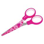 Ножницы BRAUBERG "Kid Series", 130 мм, малиновые, с цветной печатью "Сердечки", закругленные, 232275