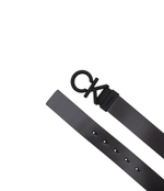 Кожаный ремень ADJ/REV CK RUBBER BOMBE 35MM Calvin Klein - черный(K50K510939)