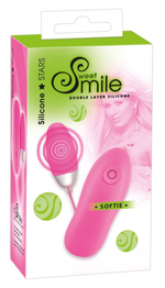 Розовое виброяичко Softie с проводным пультом управления (Цвет: розовый)