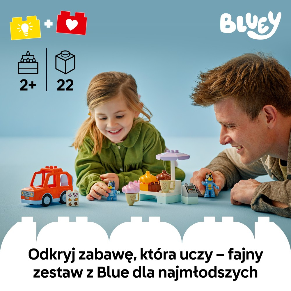 Конструктор LEGO DUPLO Bluey 1860 10458 Поход за мороженым с Блю — фото 7
