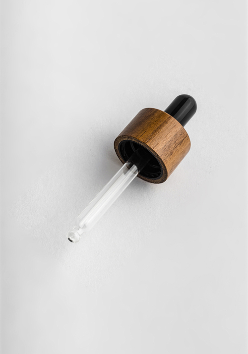 Пипетка с крышкой из бамбука 18/410 темно-коричневая