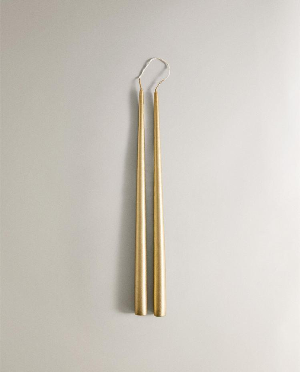 ZARA HOME НОВОГОДНИЕ СВЕЧИ (НАБОР ИЗ 2 ШТ.), ЗОЛОТОЙ