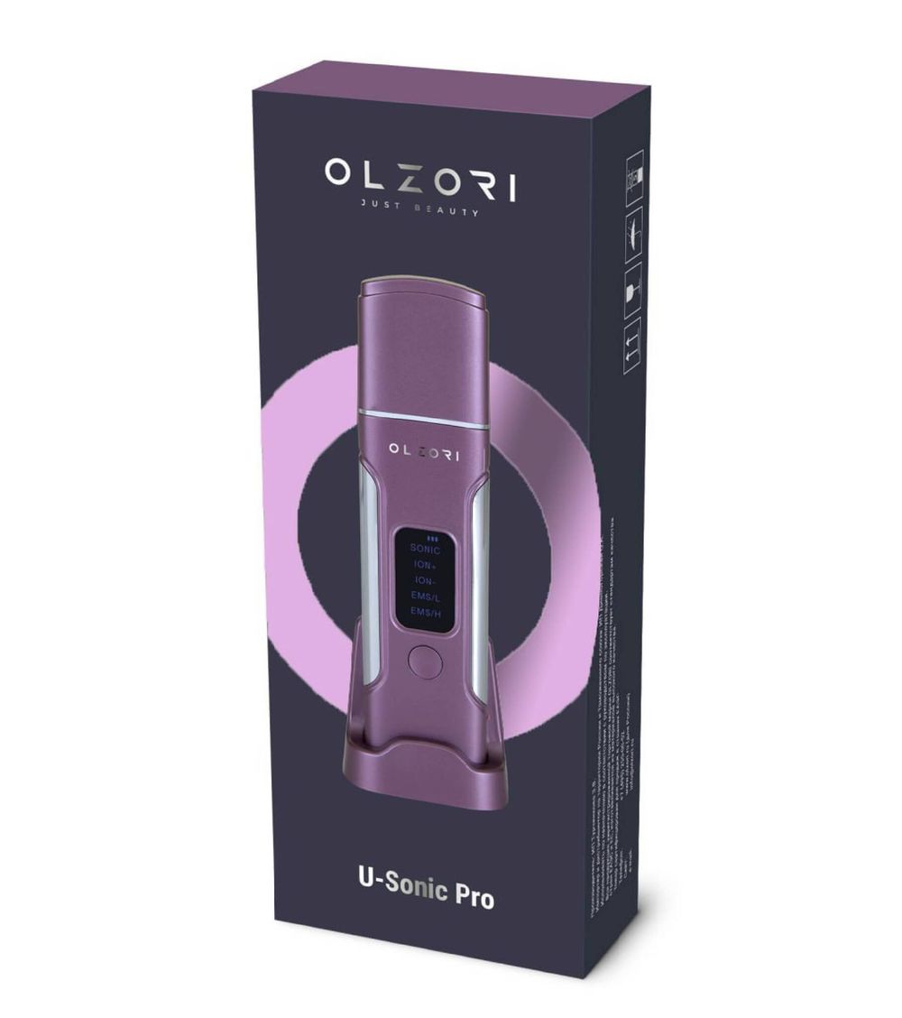 OLZORI U-SONIC PRO Многофункциональный ультразвуковой скрабер-массажер для лица