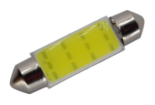 Светодиод 12V T11x39 COB WHITE 12CHIP (салон)  Y0008-39/Y0015-39