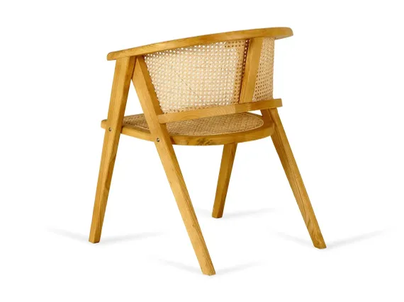 Стул Teve, массив вяза, ротанг